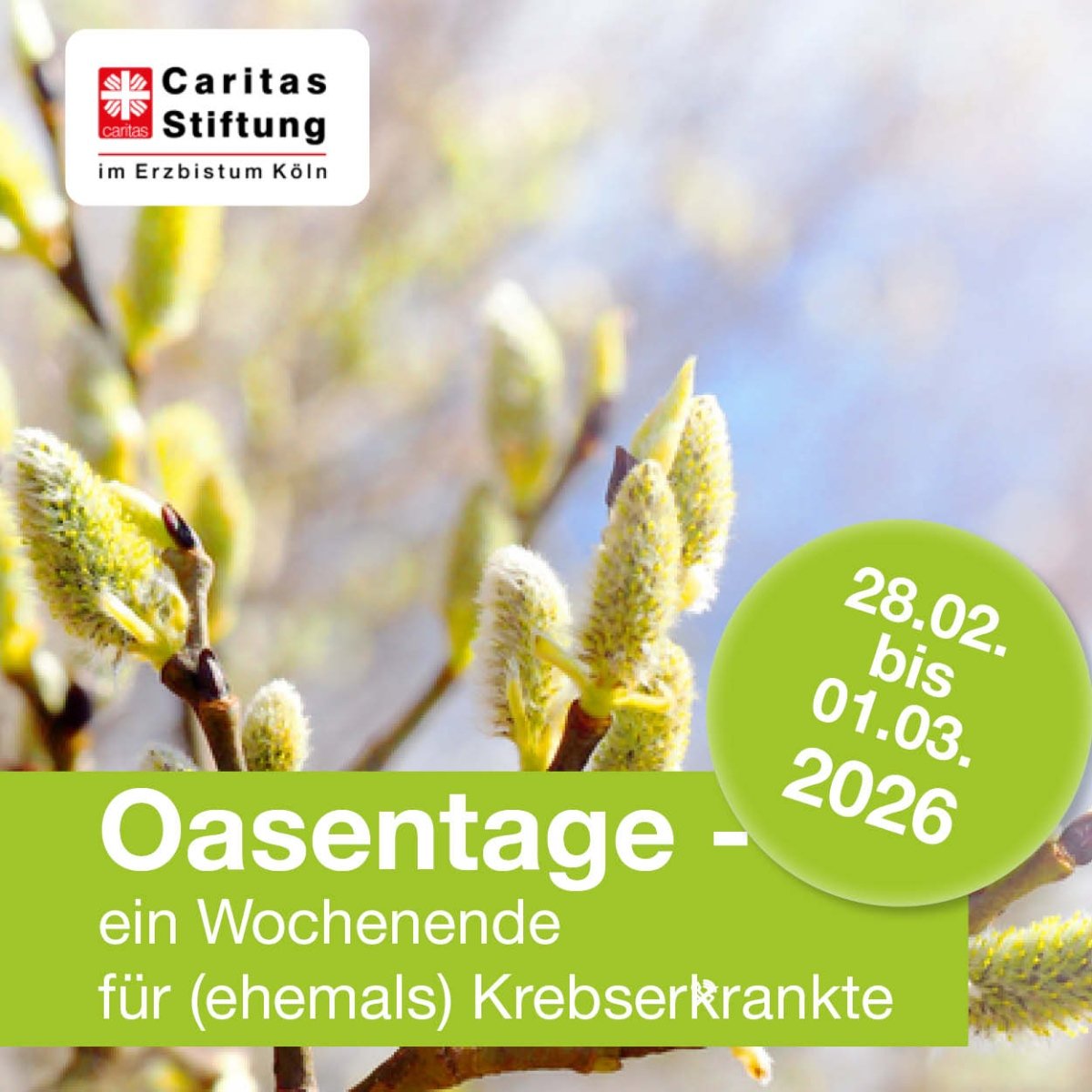 Einladung zu zwei Tagen Auszeit. (c) Caritas