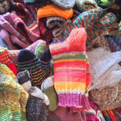 Handgestrickte Socken (c) Weber